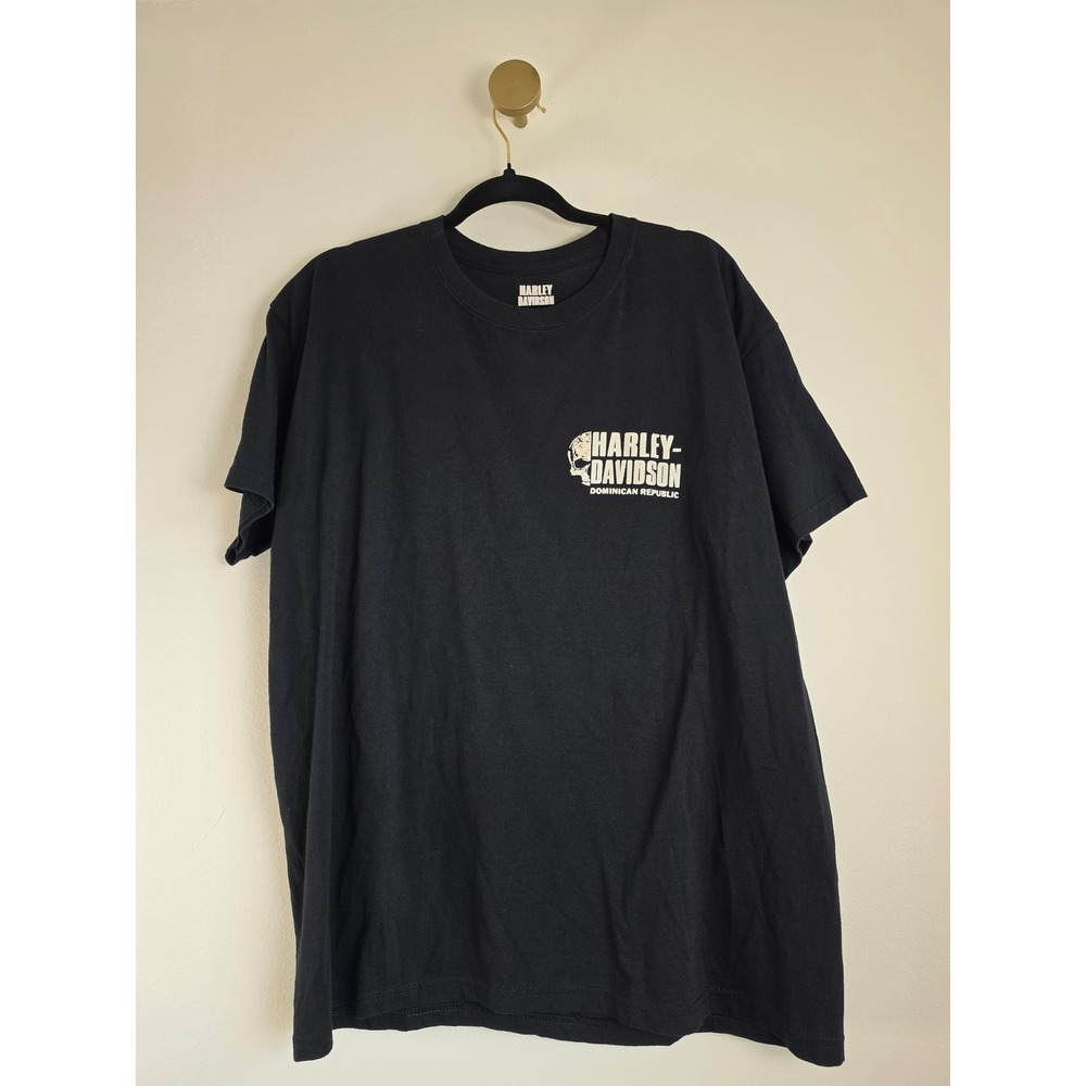 Harley Davidson Dominican Republic Graphic T-Shirt Mens XL Black Cape Cod MA